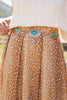 SSYS Cassidy Polka Dot Pleated Maxi Skirt In Tan Spotted Animal