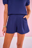 SSYS Ryan Air Flat Front Shorts In Navy