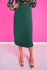 SSYS Jules Pencil Midi Skirt In Hunter