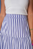 SSYS Rosalie Drop Waist Maxi Skirt in Navy and White Stripe