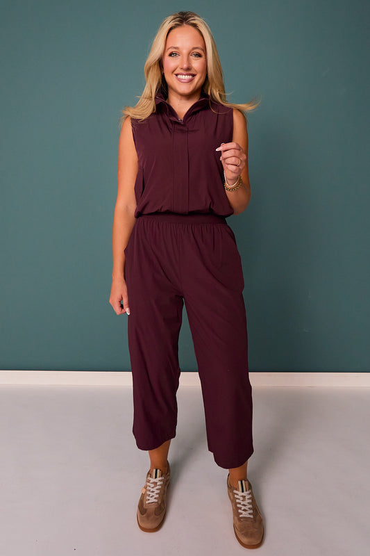 SSYS Active Barrel Pants In Deep Maroon