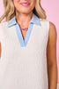SSYS Heidi Animal Quilt Sleeveless Dress In Ivory