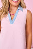 SSYS Heidi Animal Quilt Sleeveless Dress In Pink