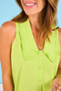 SSYS Sleeveless Gemma Peter Pan Collared Dress In Lime Green