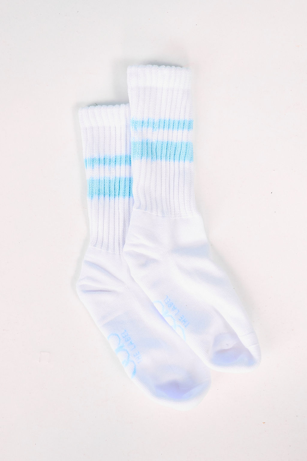 SSYS Light Blue Stripe Chunky Knit Socks