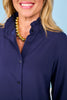 SSYS Saylor Preppy Shirt Dress In Navy