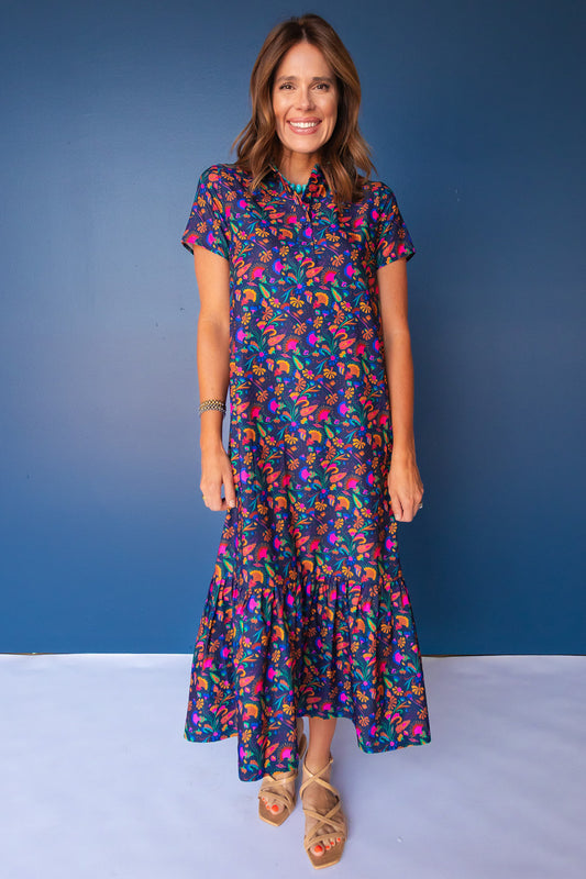 SSYS Holland Floral Printed Dress In Paradise Bloom