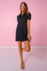 SSYS Everyday Dress In Black Animal