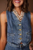SSYS Raina Denim Vest and Maxi Skirt Set