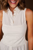 SSYS Signature Sleeveless Poplin Undershirt In White
