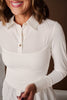 SSYS Signature Long Sleeve Poplin Undershirt In White