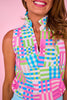 SSYS Peyton Sleeveless Scuba Frill Neck Top In Geo