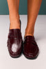 Shu Shop Faux Leather Garnet Loafers