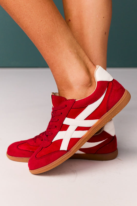 Shu Shop Red Suede Sneaker