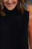 SSYS Lynn Sleeveless Mock Neck Sweater In Black