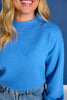 SSYS Merritt Mock Neck Sweater In Cornflower