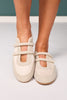 Bone Mary Jane Velcro Sneakers