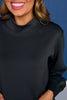 SSYS Scuba Cowl Neck Sweatshirt In Black
