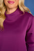 SSYS Scuba Cowl Neck Sweatshirt In Plum