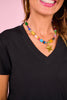 SSYS Signature V Neck Tee Shirt In Black