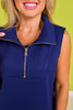 SSYS Ainsley Sleeveless Cropped Air Pullover In Navy