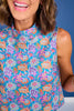 SSYS Scuba Cowl Neck Sleeveless Tank In Electric Floral