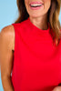 SSYS Scuba Cowl Neck Sleeveless Tank In Red