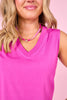 SSYS Signature V Neck Sleeveless Tank In Orchid