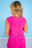 SSYS Scout Sleeveless Crepe Top In Hot Pink