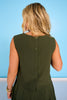 SSYS Scout Sleeveless Crepe Top In Olive