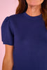 SSYS Kerra Air Crew Neck Short Sleeve Sweatshirt In Navy