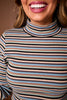 SSYS Odette Long Sleeve Striped Turtleneck In Cornflower