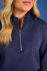 SSYS Valencia Scuba Long Sleeve Quarter Zip in Navy
