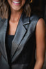 SSYS Jules Faux Leather Vest In Black
