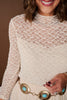 SSYS Leona Long Sleeve Lace Top In Ivory