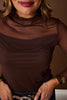 SSYS Ingrid Solid Mesh Top In Dark Brown