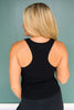 SSYS Signature Fleece Lined Built in Bra Racerback Tank In Black