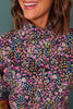 *PRE-ORDER ETA DEC* SSYS Gigi Scuba Mock Neck Cropped Pullover In Wildflower *FINAL SALE*