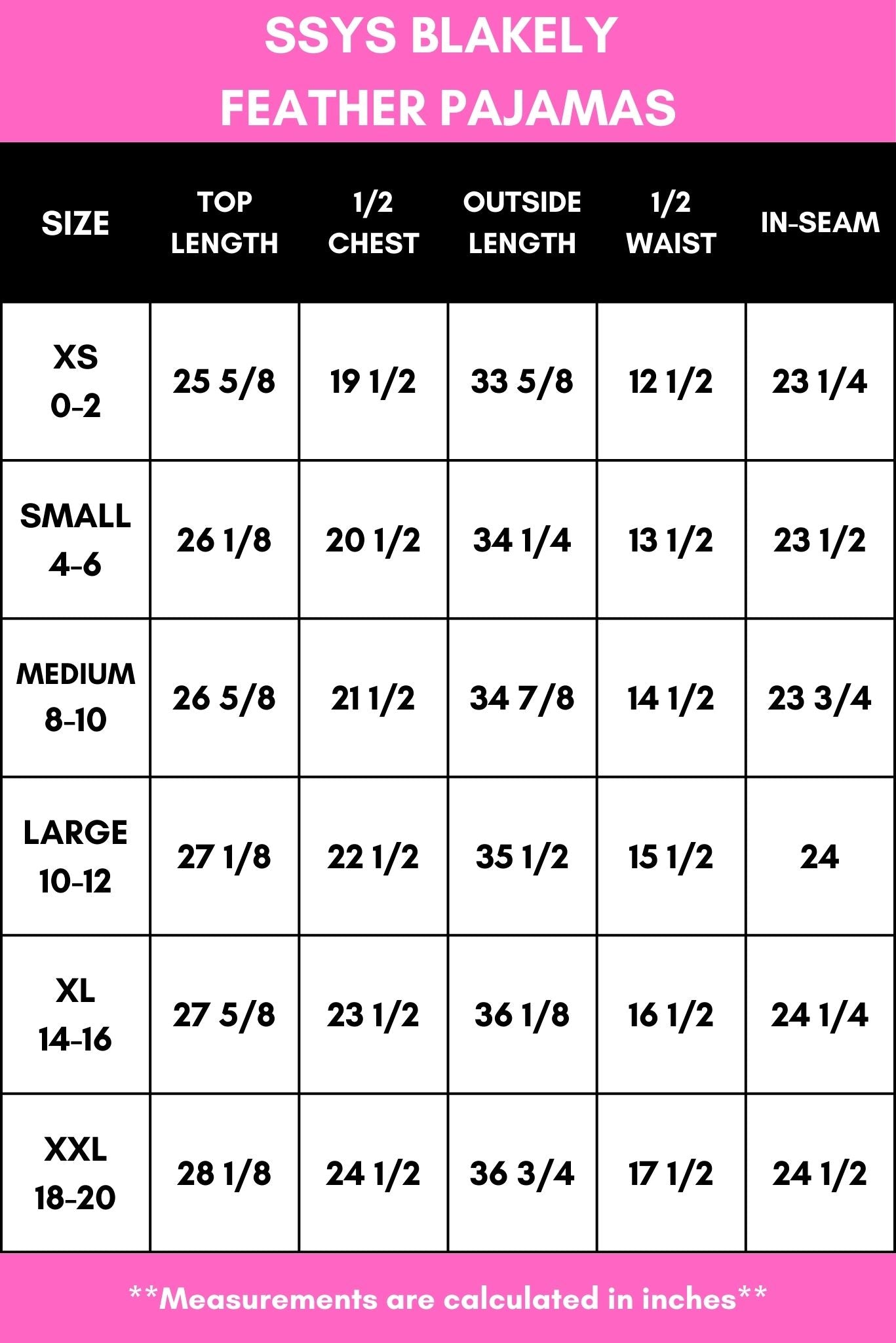 SSYS Blakely Black Feather Pajamas