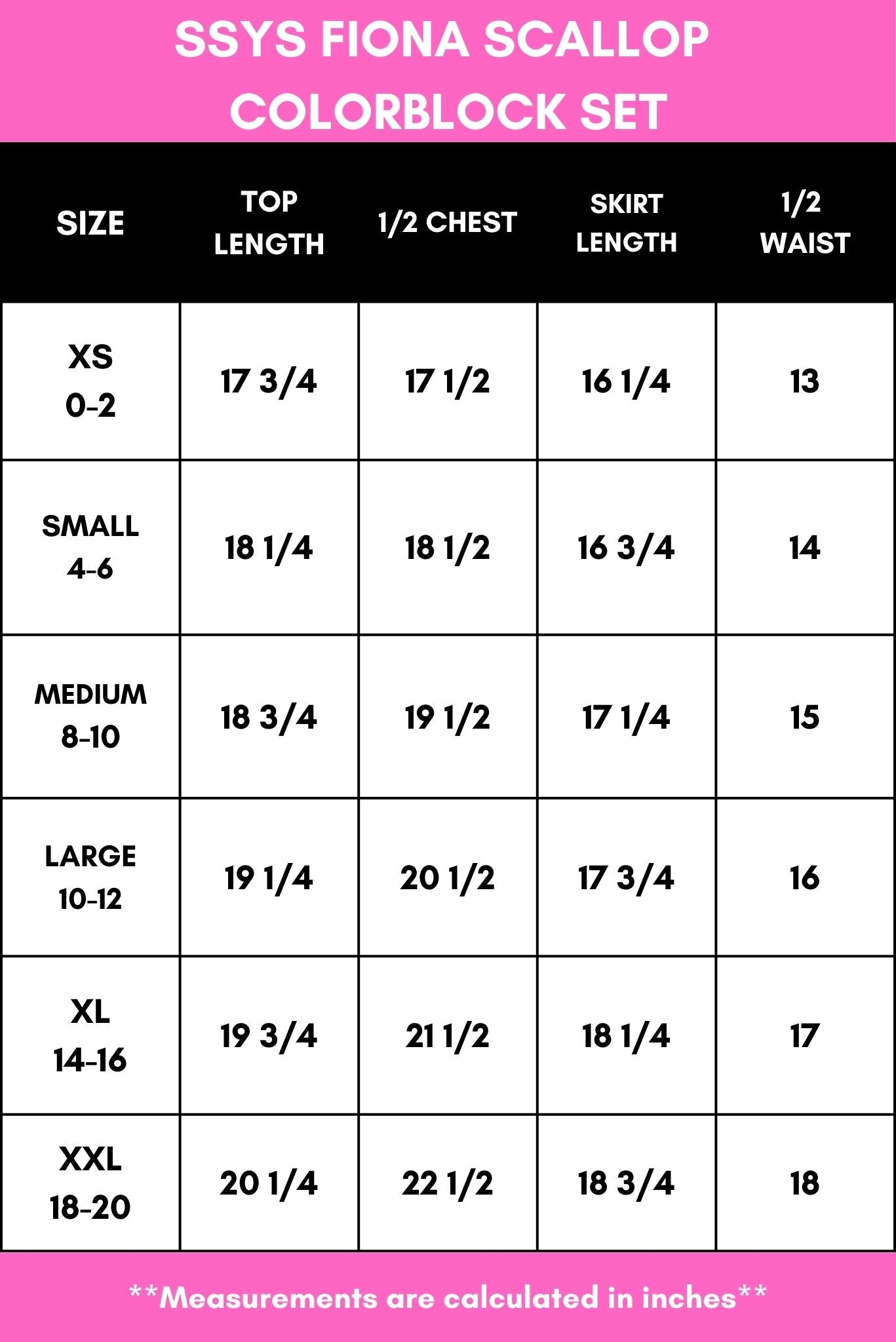 SSYS Fiona Scallop Colorblock Set In Red and Pink