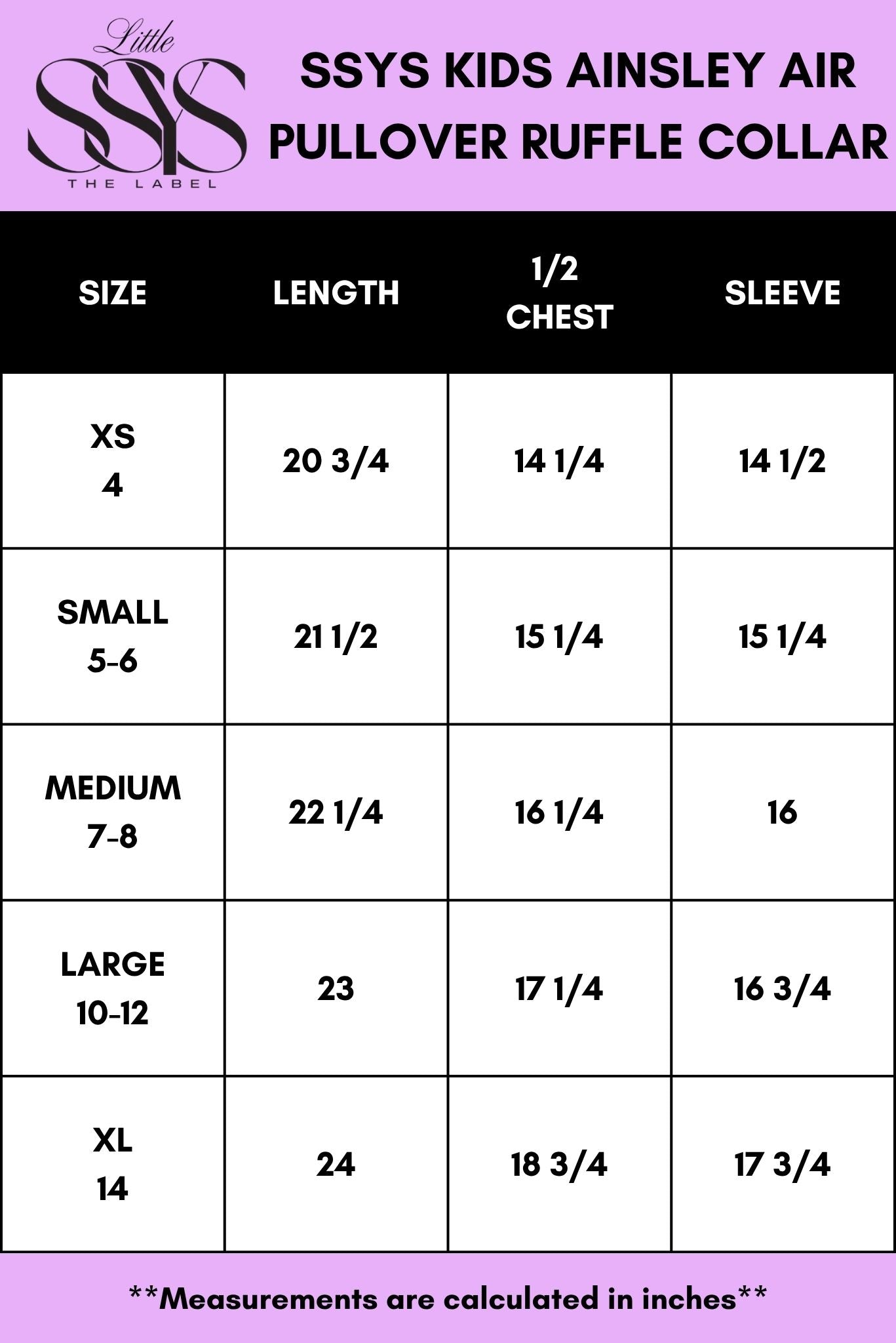 SSYS Kids Ruffle Collar Ainsley Air Pullover In Hot Pink