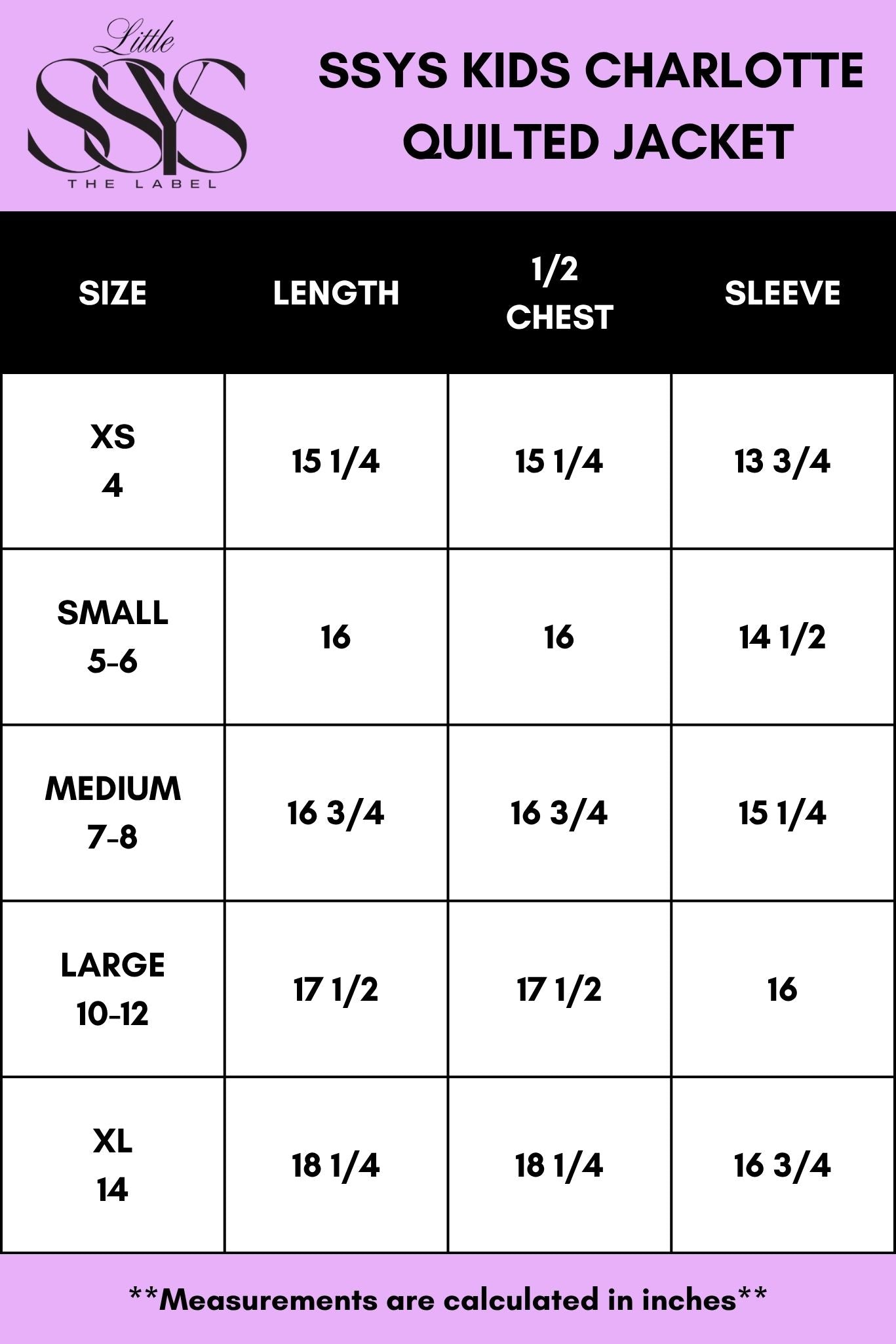 SSYS Kids Charlotte Quilted Jacket In Ivory