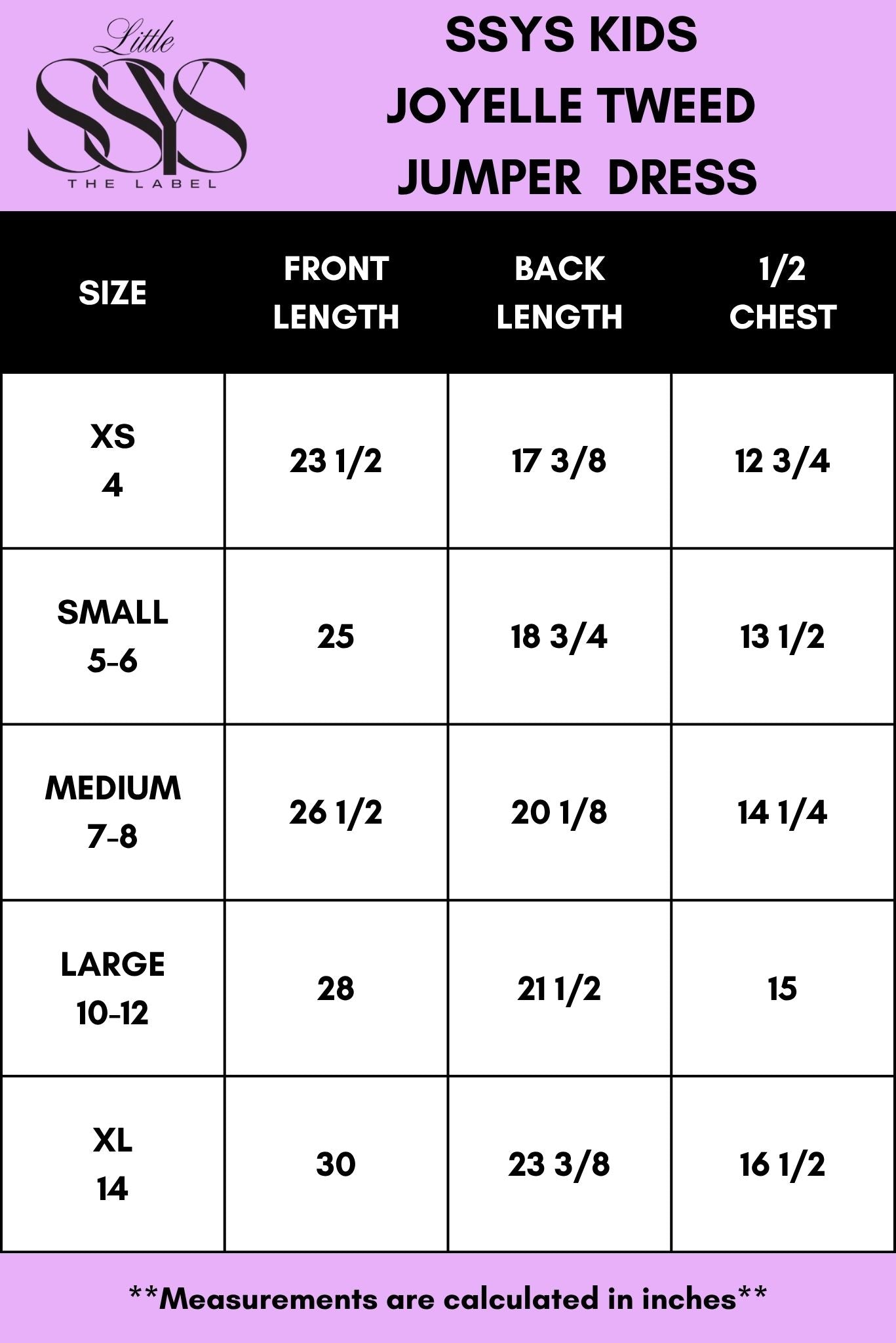SSYS Kids Joyelle Sparkle Houndstooth Tweed Jumper Dress