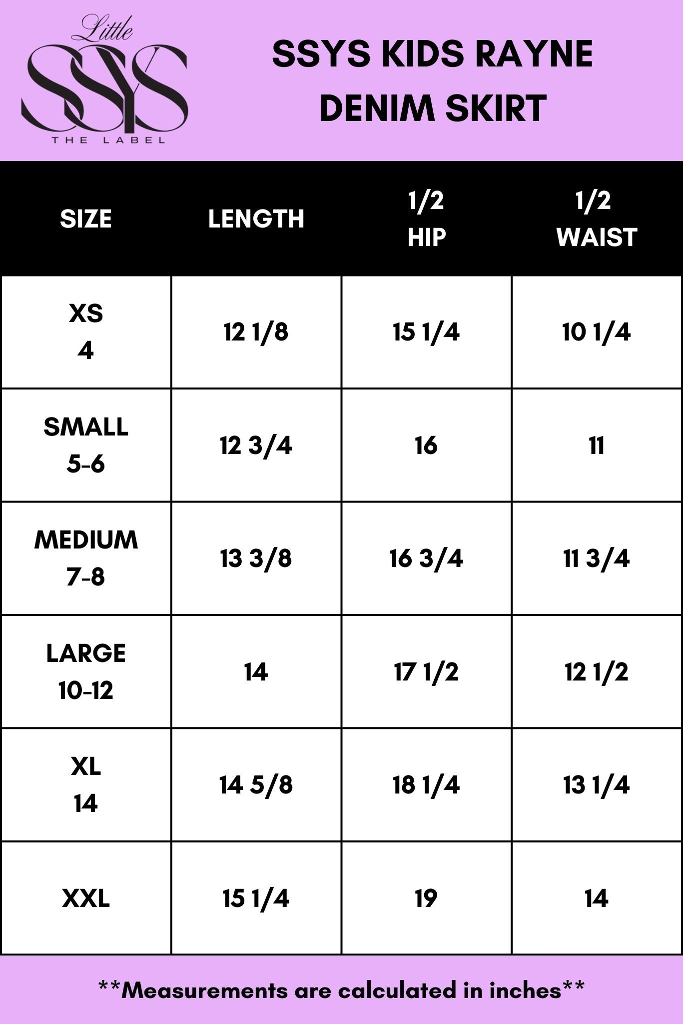 SSYS Rayne Kids Denim Skirt