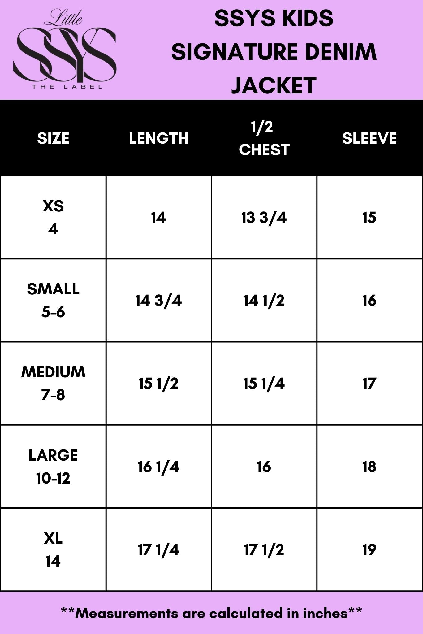 SSYS Kids Signature Denim Jacket