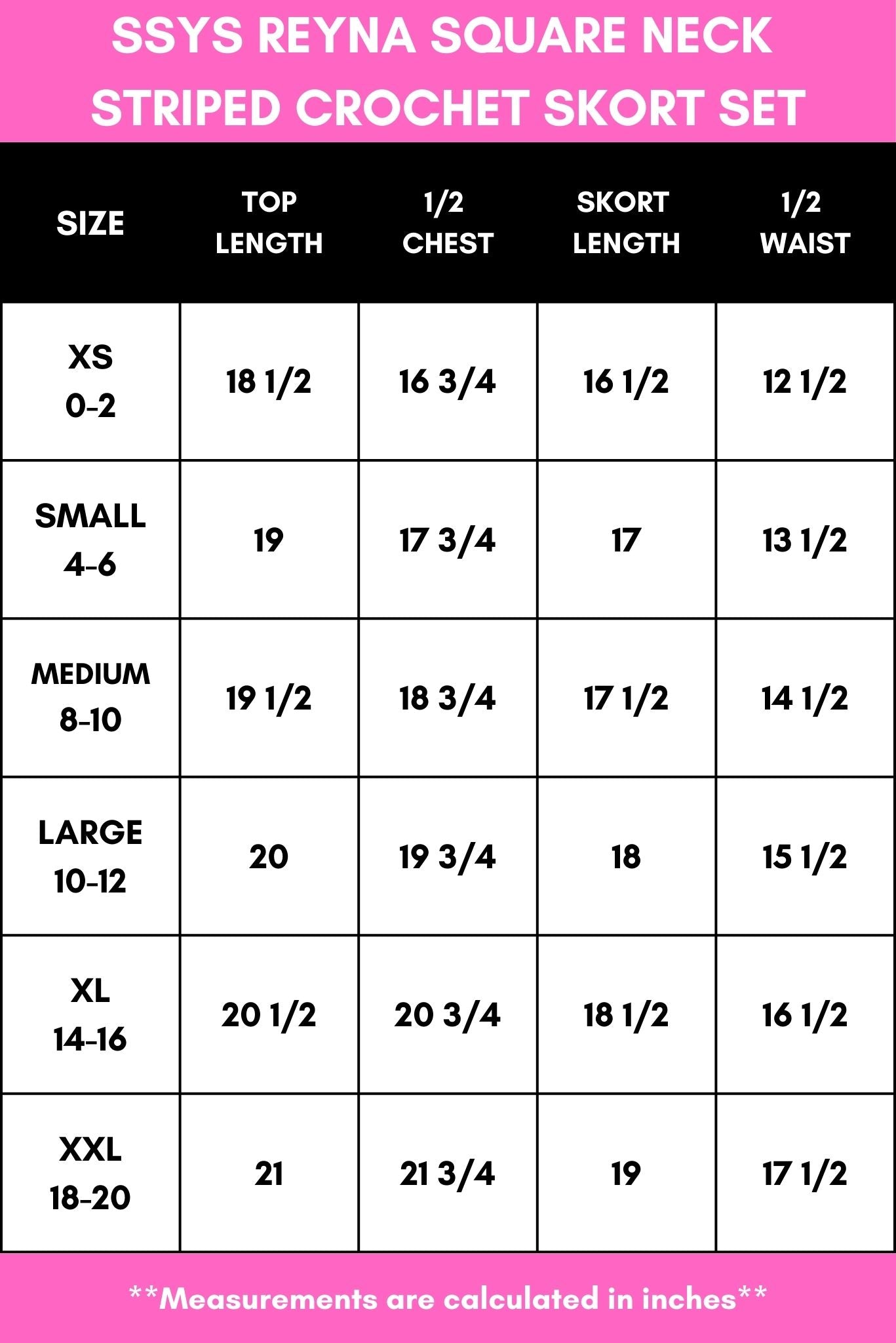 SSYS Reyna Square Neck Striped Crochet Skort Set In Magenta