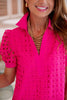 SSYS Kendall Lace Cane Dress In Bright Pink