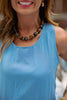 SSYS Jada Linen Sleeveless Top In Cornflower
