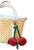 Red Faux Leather Cherry Keychain Bag Charm *FINAL SALE*