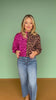 SSYS Cynthia Mock Neck Sweater In Multi Animal